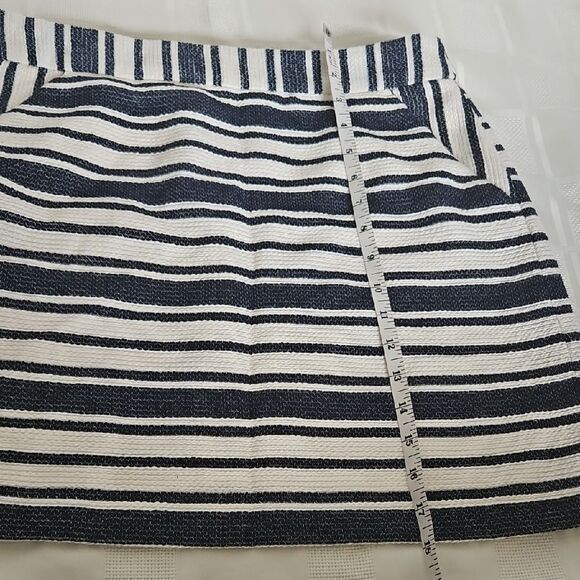 Banana Republic Navy Blue and White A-Line Mini Skirt - Picture 5 of 16